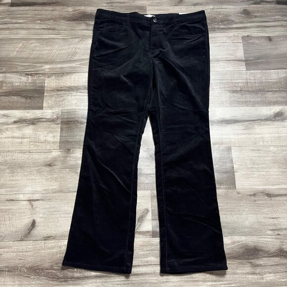 Loft Mid Rise Curvy Boot Corduroy Denim Jeans Black NWT Women’s Size 33 - Picture 2 of 8